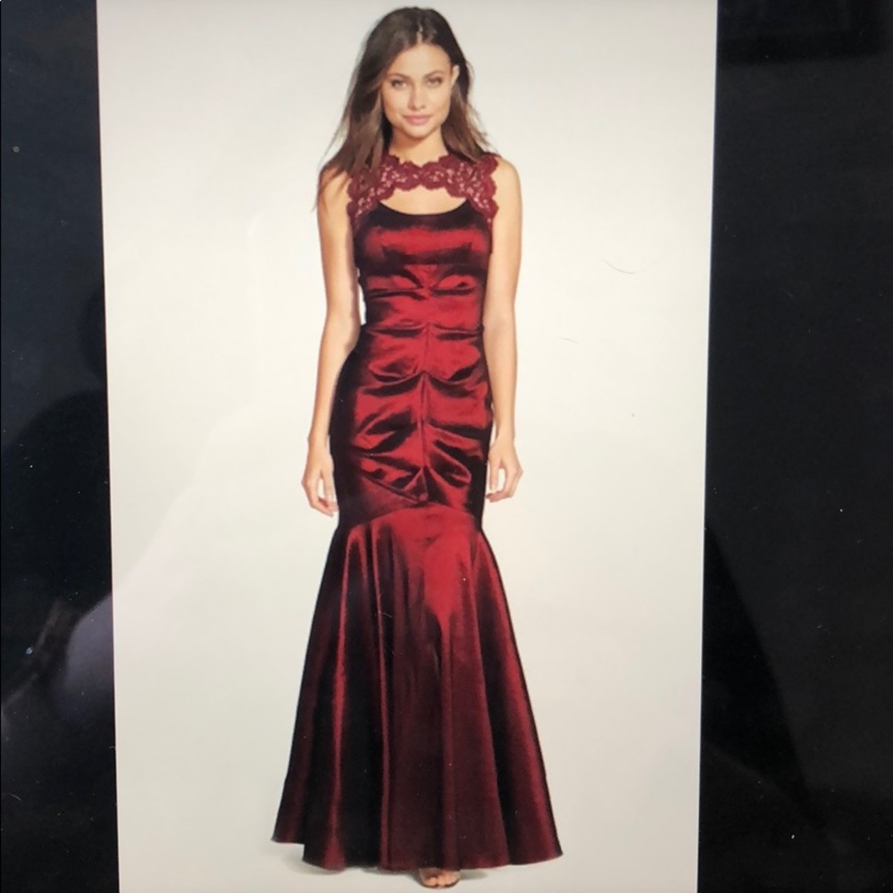 XSCAPE Red Mermaid Gown